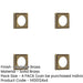 PACK Elegant Stepped Square Outer Rose Antique Brass Luxury Escutcheons Solid Brass Hole Cover-1