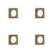 PACK Elegant Stepped Square Outer Rose Antique Brass Luxury Escutcheons Solid Brass Hole Cover