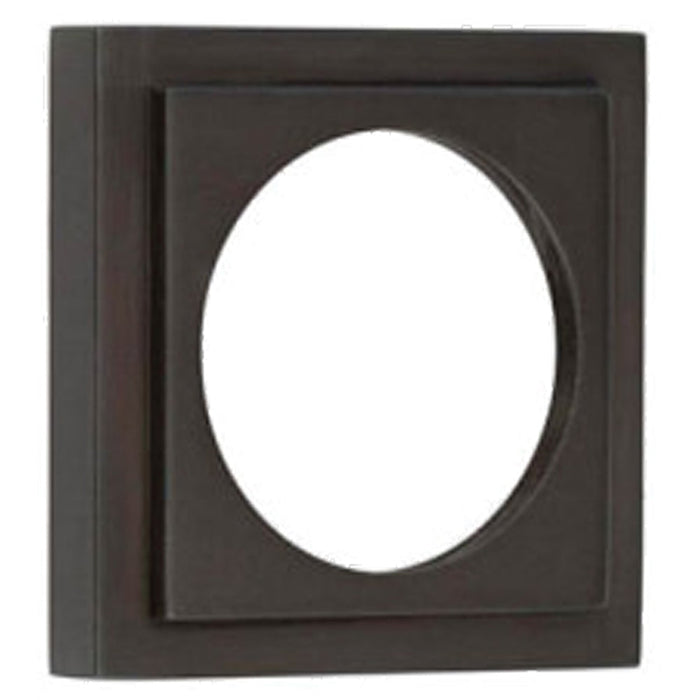 Elegant Stepped Square Outer Rose Dark Bronze Luxury Escutcheons Solid Brass Hole Cover