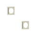 PACK Elegant Stepped Square Outer Rose Escutcheon Polished Nickel Solid Brass Hole Cover (1)