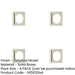 PACK Elegant Stepped Square Outer Rose Escutcheon Polished Nickel Solid Brass Hole Cover-1
