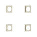 PACK Elegant Stepped Square Outer Rose Escutcheon Polished Nickel Solid Brass Hole Cover