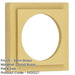 Elegant Stepped Square Outer Rose Satin Brass Luxurious Escutcheons Solid Brass Hole Cover-1