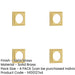 PACK Elegant Stepped Square Outer Rose Satin Brass Luxurious Escutcheons Solid Brass Hole Cover-1