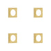 PACK Elegant Stepped Square Outer Rose Satin Brass Luxurious Escutcheons Solid Brass Hole Cover