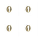 PACK Elegant Knurled Euro Profile Escutcheon Antique Brass Stylish Doors Solid Brass Hole Cover