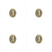 PACK Elegant Knurled Keyway Escutcheon Antique Brass Stylish Doors Solid Brass Hole Cover