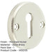 Polished Nickel Knurled Keyway Escutcheon Doors Solid Brass Hole Cover-1