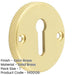 Premium Knurled Keyway Escutcheon Satin Brass Elegant Doors Solid Brass Hole Cover-1