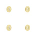 PACK Premium Knurled Keyway Escutcheon Satin Brass Elegant Doors Solid Brass Hole Cover