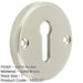 Stylish Knurled Keyway Escutcheon Satin Nickel Elegant Doors Solid Brass Hole Cover-1
