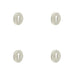 PACK Stylish Knurled Keyway Escutcheon Satin Nickel Elegant Doors Solid Brass Hole Cover