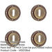 PACK Antique Brass Standard Keyway Escutcheons with Rose Design Solid Brass Hole Cover-1