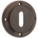 Premium Dark Bronze Standard Keyway Escutcheons with Rose Design Solid Brass Hole Cover