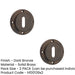 PACK Premium Dark Bronze Standard Keyway Escutcheons with Rose Design Solid Brass Hole Cover (1)-1