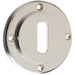 Polished Nickel Standard Keyway Escutcheons Enhanced Security Solid Brass Hole Cover