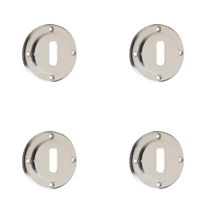 PACK Polished Nickel Standard Keyway Escutcheons Enhanced Security Solid Brass Hole Cover