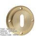 Satin Brass Standard Keyway Escutcheons Enhanced Security Style Solid Brass Hole Cover-1