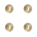 PACK Satin Brass Standard Keyway Escutcheons Enhanced Security Style Solid Brass Hole Cover