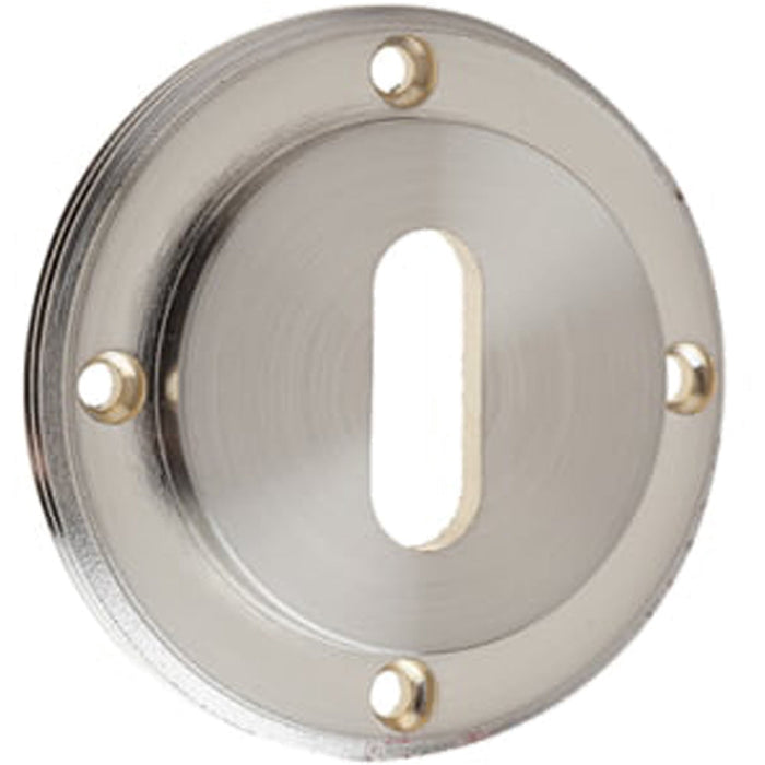 Satin Nickel Standard Keyway Escutcheons Stylish Security Solution Solid Brass Hole Cover