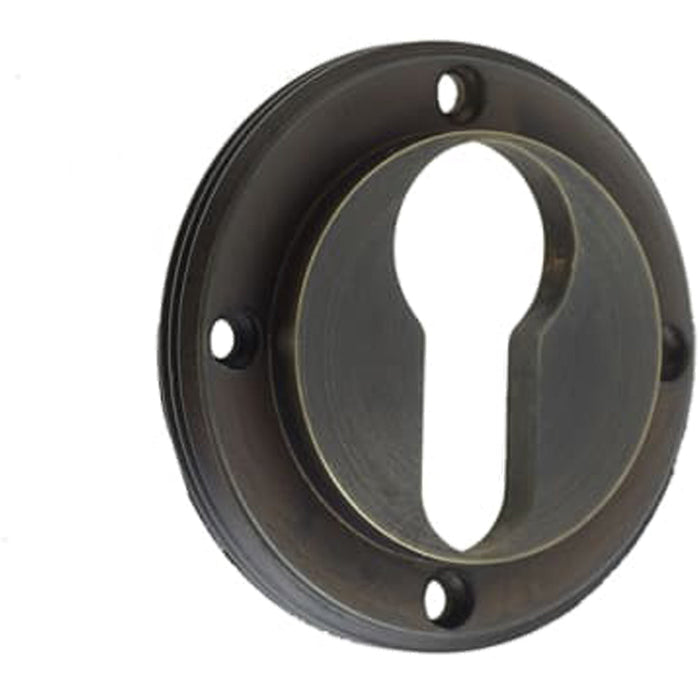 Elegant Euro Profile Escutcheons Dark Bronze Finish Solid Brass Hole Cover