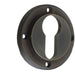 Elegant Euro Profile Escutcheons Dark Bronze Finish Solid Brass Hole Cover