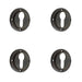 PACK Elegant Euro Profile Escutcheons Dark Bronze Finish Solid Brass Hole Cover