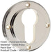 Polished Nickel Euro Profile Escutcheons Elegant Security Solution Solid Brass Hole Cover-1