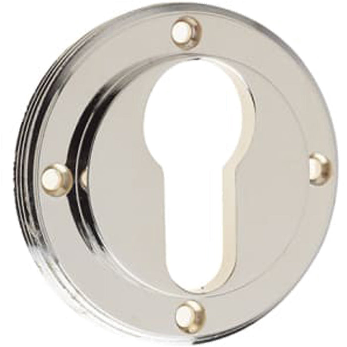 Polished Nickel Euro Profile Escutcheons Elegant Security Solution Solid Brass Hole Cover