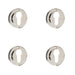PACK Polished Nickel Euro Profile Escutcheons Elegant Security Solution Solid Brass Hole Cover