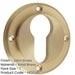 Elegant Satin Brass Euro Profile Escutcheons with Keyway Design Solid Brass Hole Cover-1