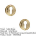 PACK Elegant Satin Brass Euro Profile Escutcheons with Keyway Design Solid Brass Hole Cover (1)-1