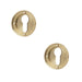 PACK Elegant Satin Brass Euro Profile Escutcheons with Keyway Design Solid Brass Hole Cover (1)