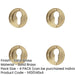 PACK Elegant Satin Brass Euro Profile Escutcheons with Keyway Design Solid Brass Hole Cover-1