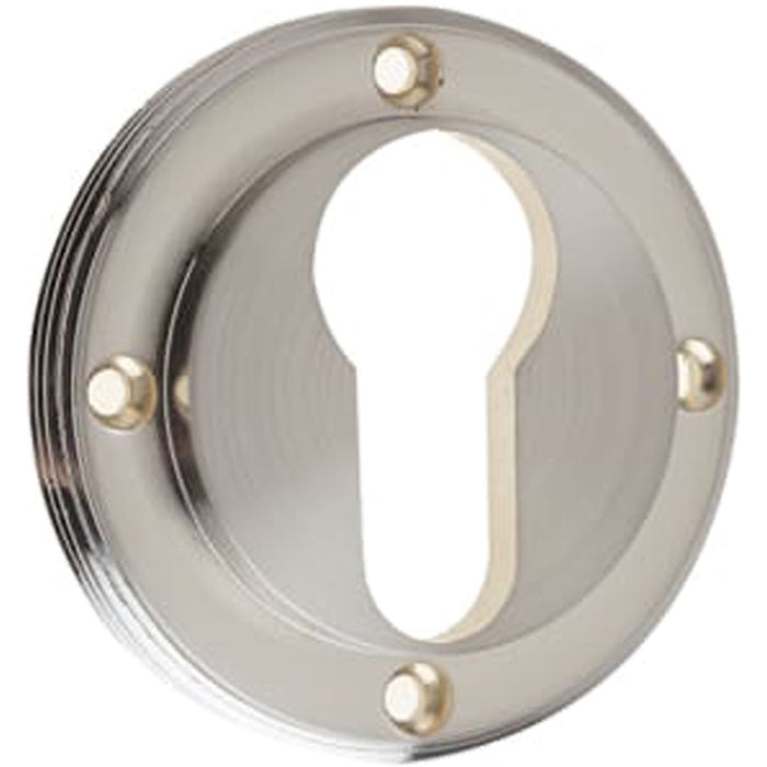 Stylish Euro Profile Escutcheons Satin Nickel Finish Solid Brass Hole Cover
