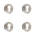 PACK Stylish Euro Profile Escutcheons Satin Nickel Finish Solid Brass Hole Cover