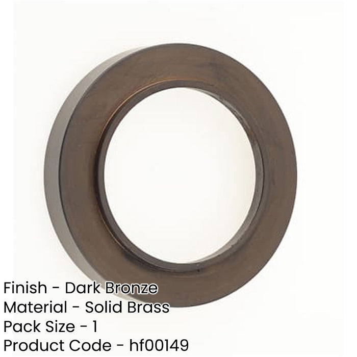 Elegant Dark Bronze Plain Outer Roses Escutcheons Solid Brass Hole Cover-1