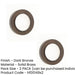 PACK Elegant Dark Bronze Plain Outer Roses Escutcheons Solid Brass Hole Cover (1)-1