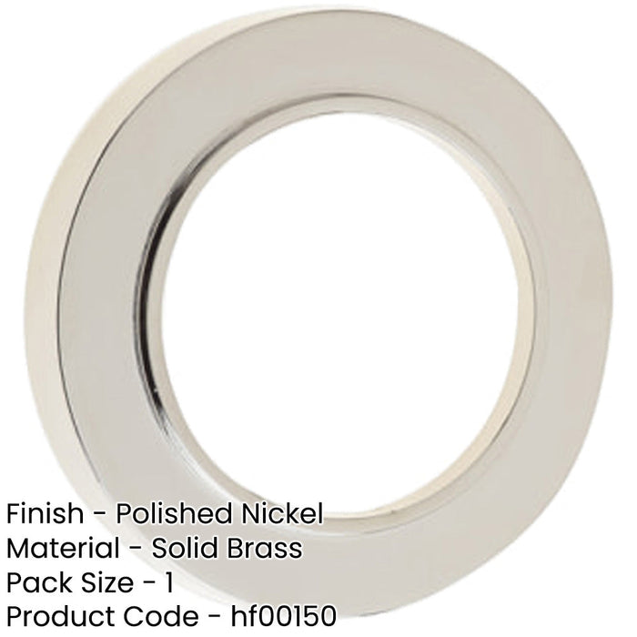 Elegant Plain Outer Roses Escutcheons Polished Nickel Solid Brass Hole Cover-1