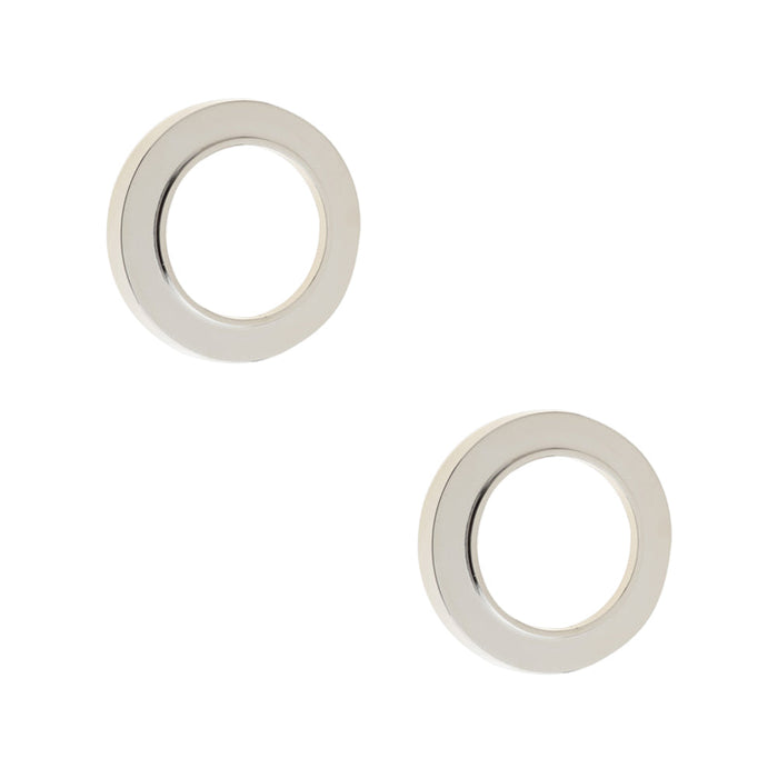 PACK Elegant Plain Outer Roses Escutcheons Polished Nickel Solid Brass Hole Cover (1)