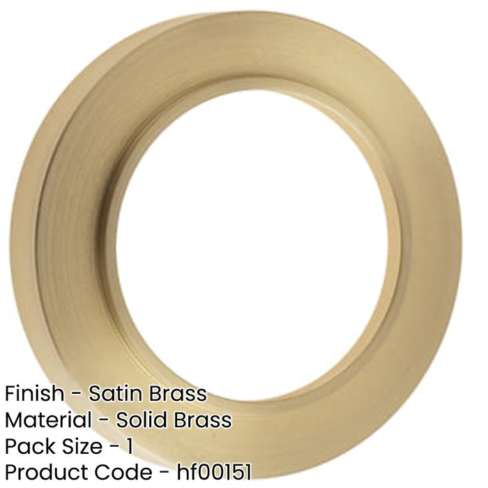 Elegant Satin Brass Outer Roses Escutcheons Solid Brass Hole Cover-1