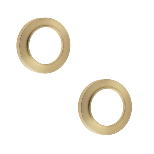 PACK Elegant Satin Brass Outer Roses Escutcheons Solid Brass Hole Cover (1)