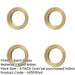 PACK Elegant Satin Brass Outer Roses Escutcheons Solid Brass Hole Cover-1