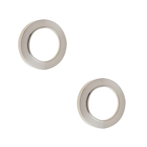 PACK Elegant Satin Nickel Plain Outer Rose Escutcheons Solid Brass Hole Cover (1)