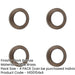 PACK Elegant Chamfered Outer Roses Escutcheons Dark Bronze Finish Solid Brass Hole Cover-1