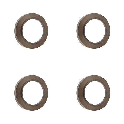 PACK Elegant Chamfered Outer Roses Escutcheons Dark Bronze Finish Solid Brass Hole Cover