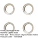 PACK Elegant Chamfered Outer Roses Escutcheons Polished Nickel Solid Brass Hole Cover-1