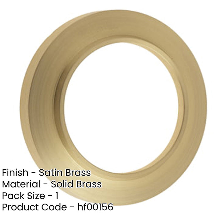 Elegant Chamfered Outer Roses Escutcheons Satin Brass Finish Solid Brass Hole Cover-1