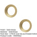 PACK Elegant Chamfered Outer Roses Escutcheons Satin Brass Finish Solid Brass Hole Cover (1)-1