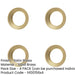 PACK Elegant Chamfered Outer Roses Escutcheons Satin Brass Finish Solid Brass Hole Cover-1